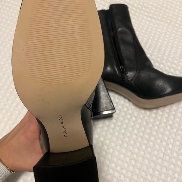 Tahari Joni Black Square-Toe Heeled Boot - Picture 2 of 4